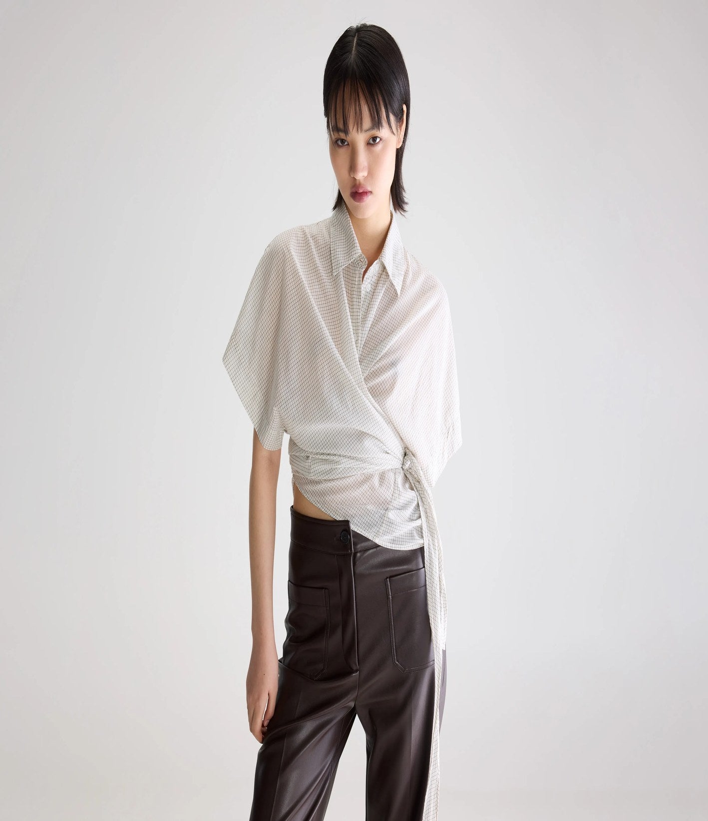 Bellerose Coral Check Shirt White