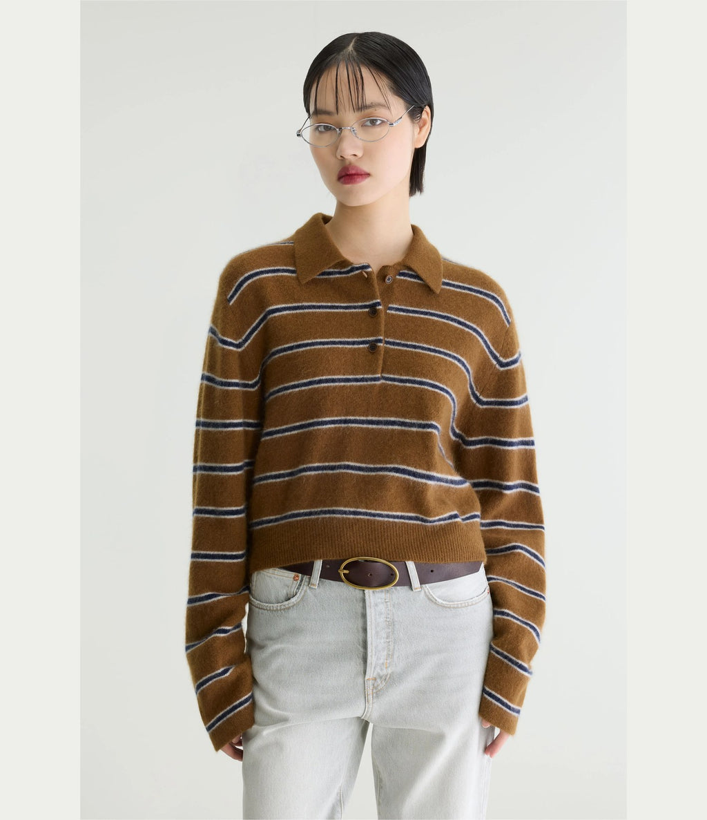 Bellerose Dussyr Jersey Polo Rayas Olive