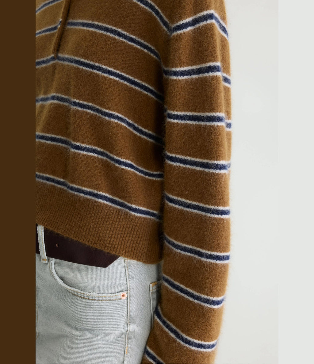 Bellerose Dussyr Jersey Polo Rayas Olive