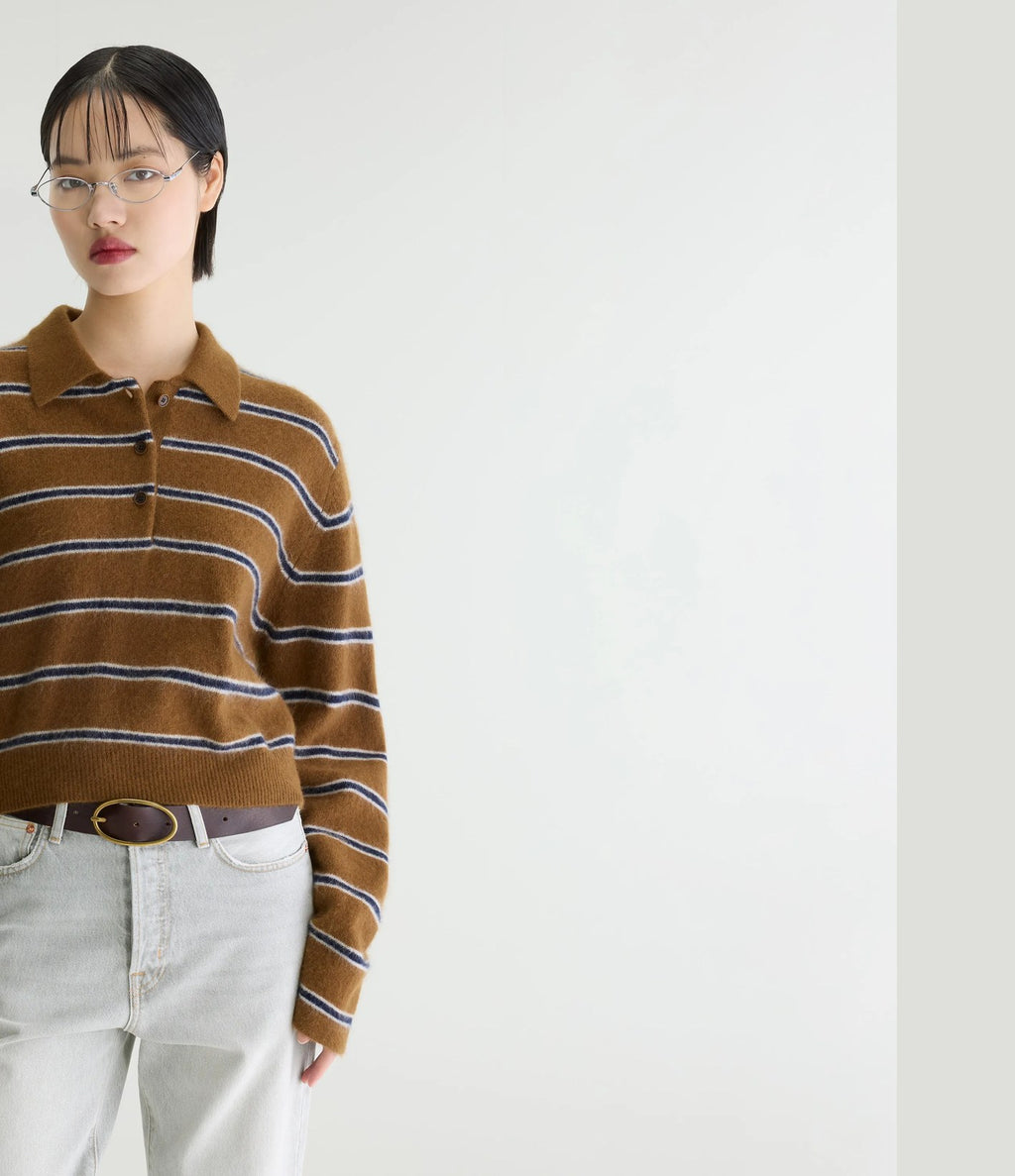 Bellerose Dussyr Jersey Polo Rayas Olive