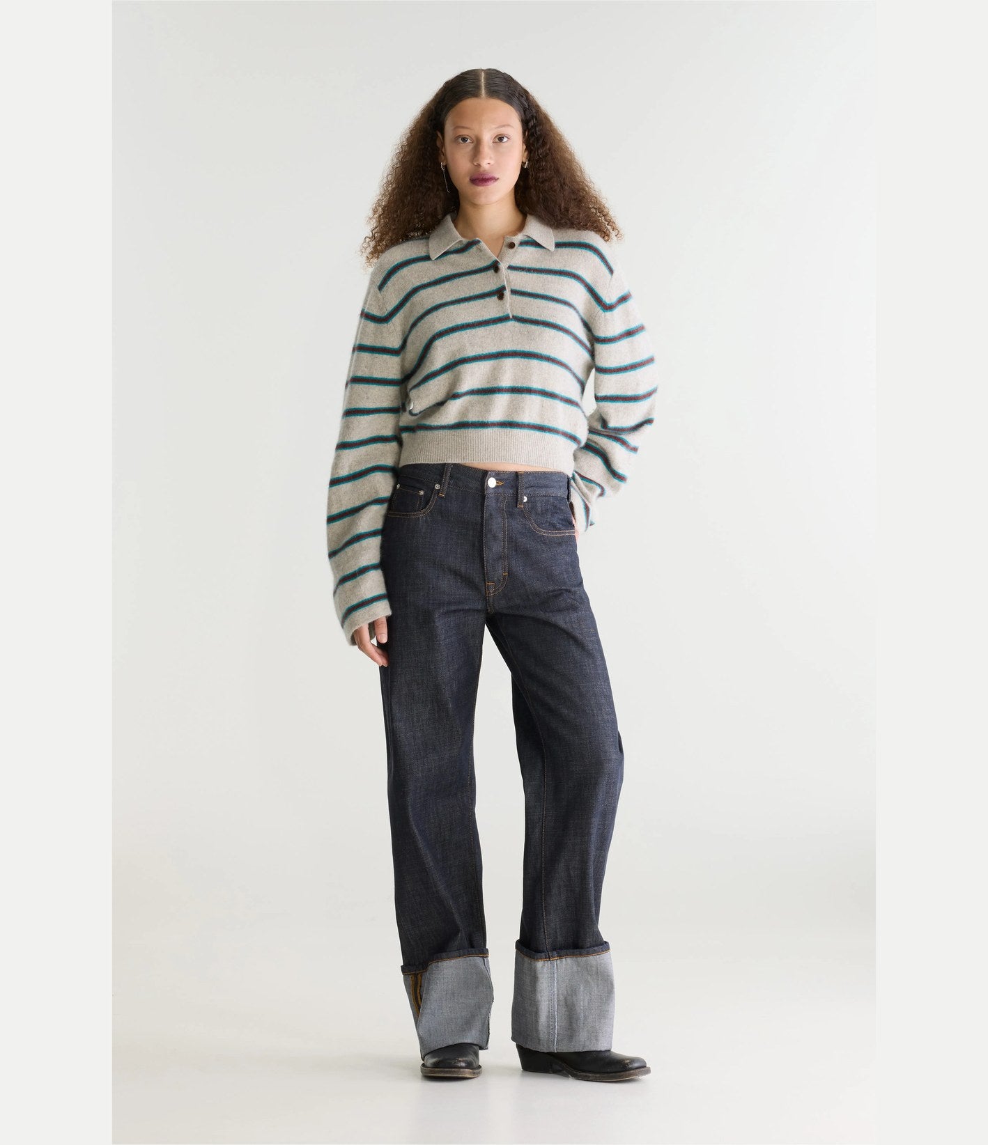 Bellerose Dussyr Polo Knit Jumper Stripe Raf