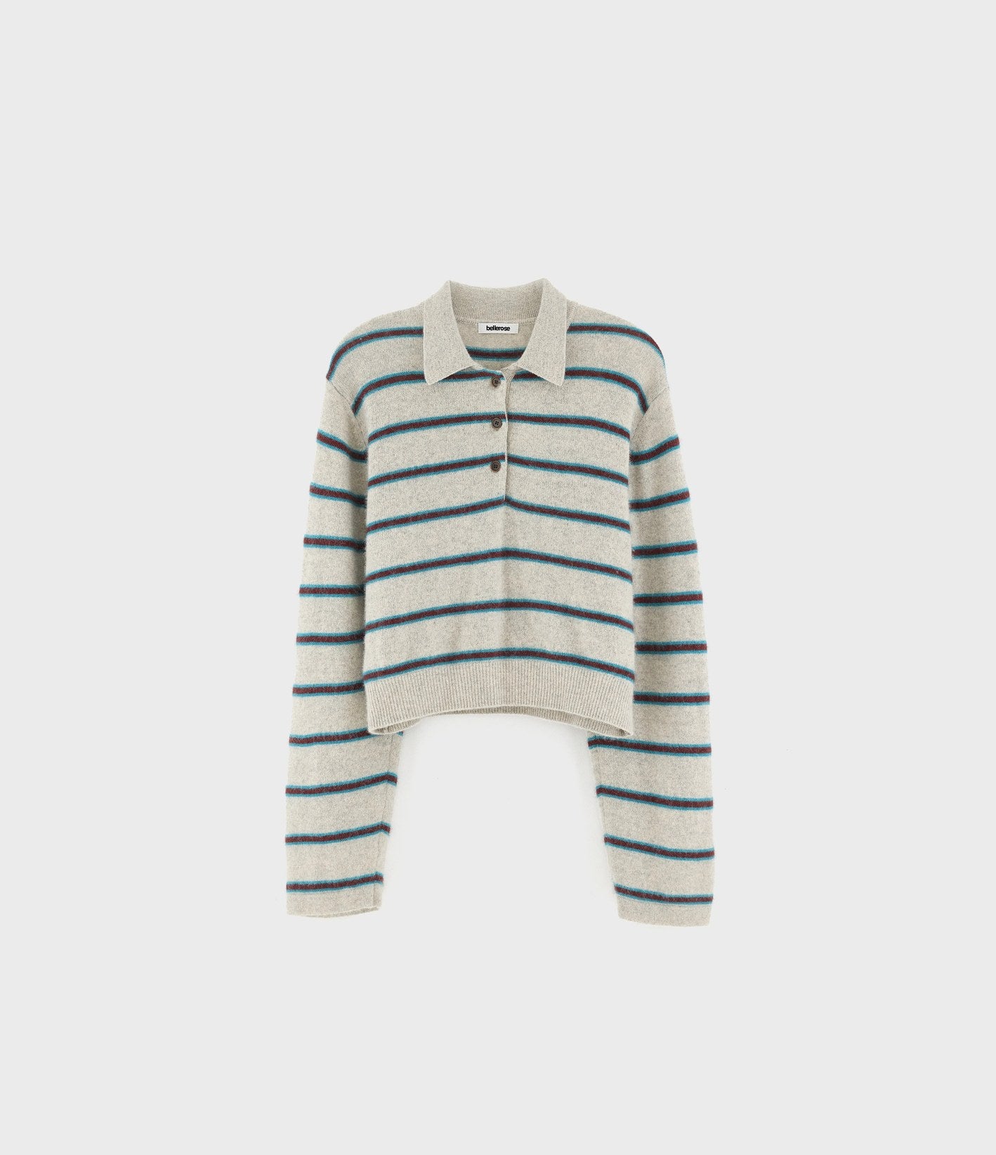 Bellerose Dussyr Polo Knit Jumper Stripe Raf