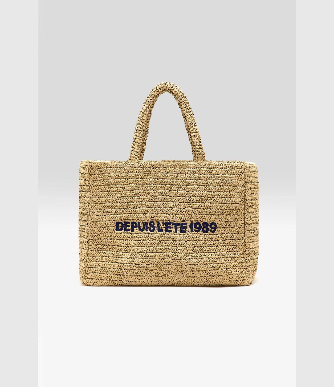 Bellerose Itop Sac Tote Raphia Naturel