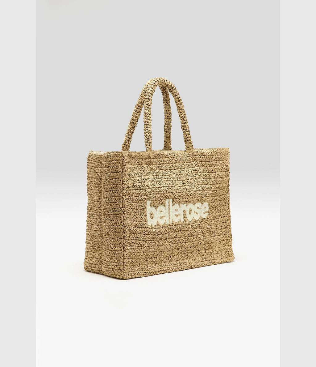 Bellerose Itop Sac Tote Raphia Naturel