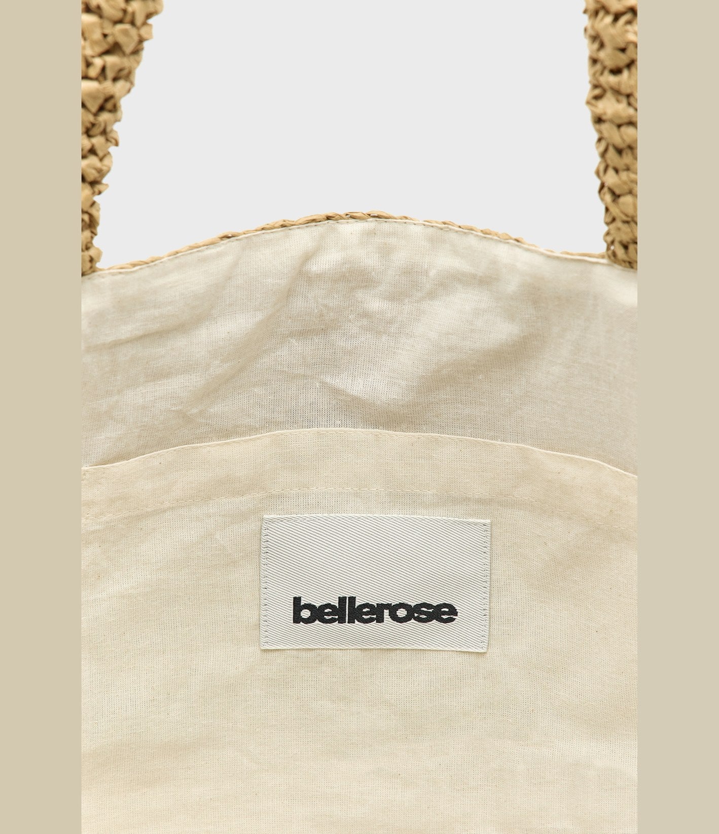 Bellerose Itop Sac Tote Raphia Naturel