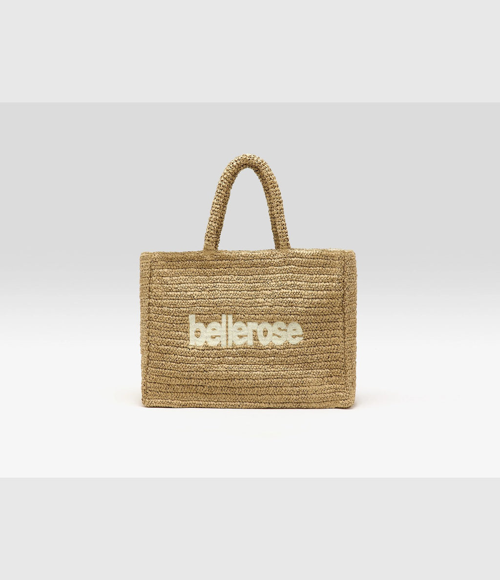 Bellerose Itop Sac Tote Raphia Naturel
