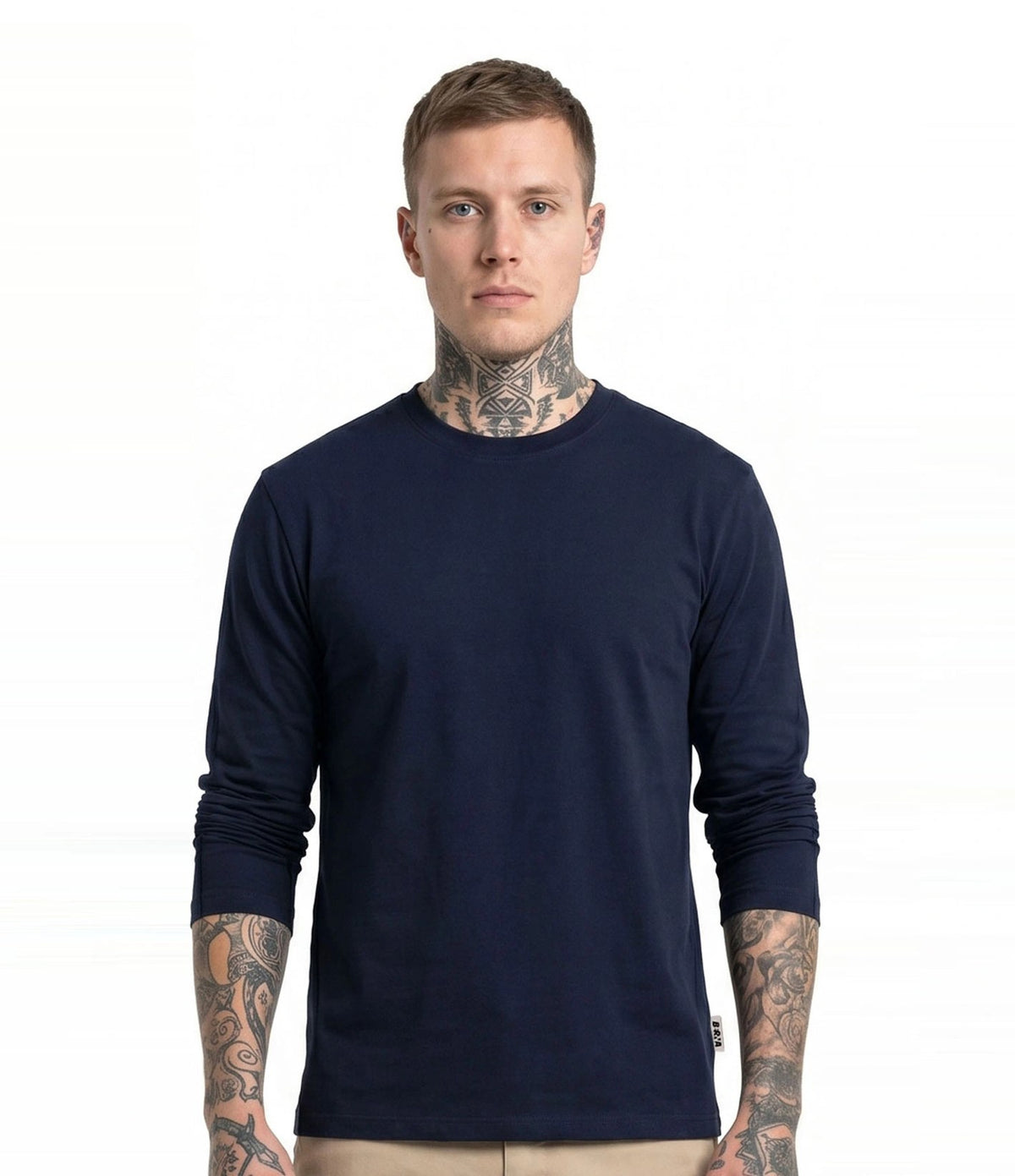 Berna Vintage Long Sleeve Tee Navy