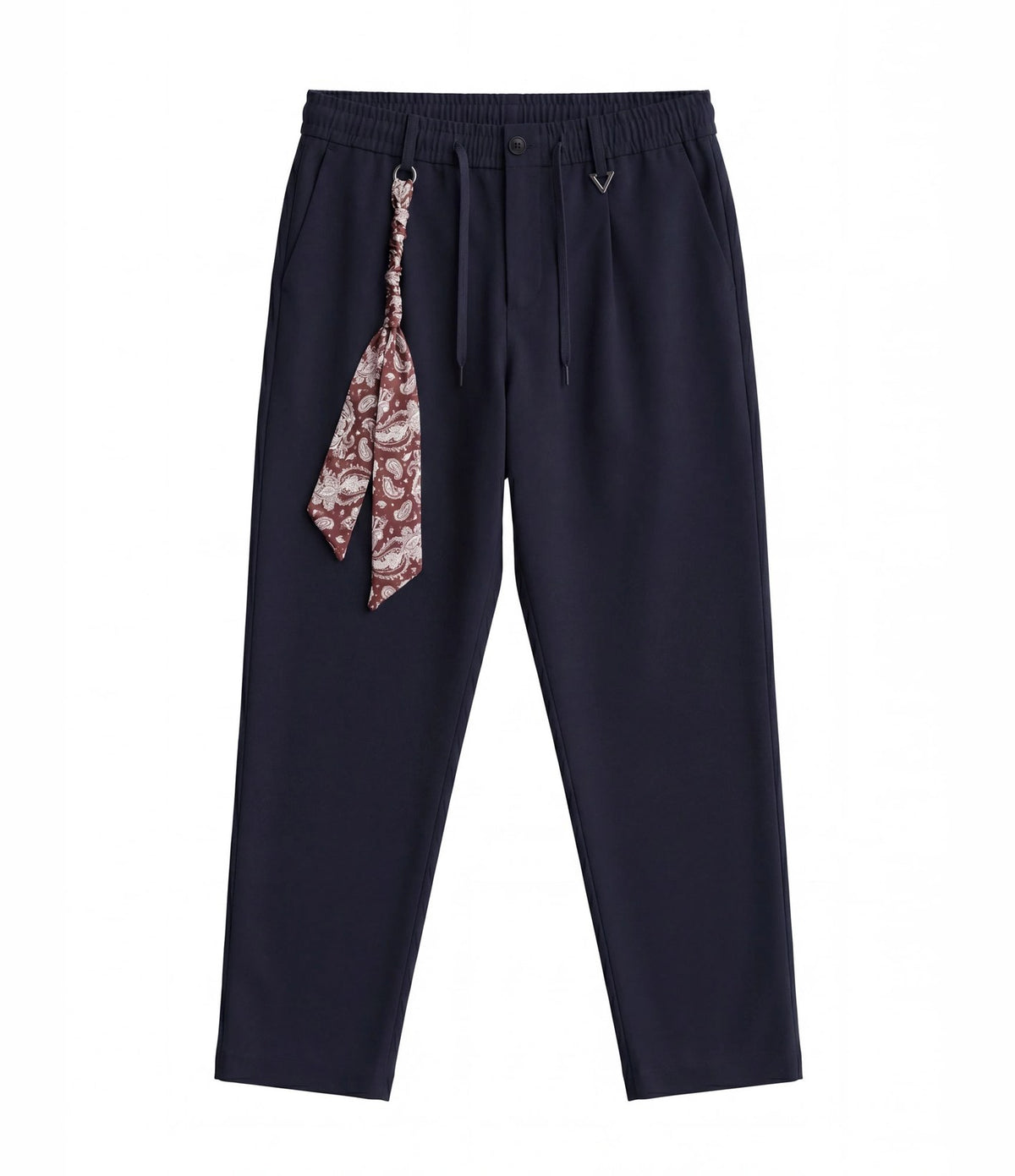 Berna Cropped Technical Trousers Navy