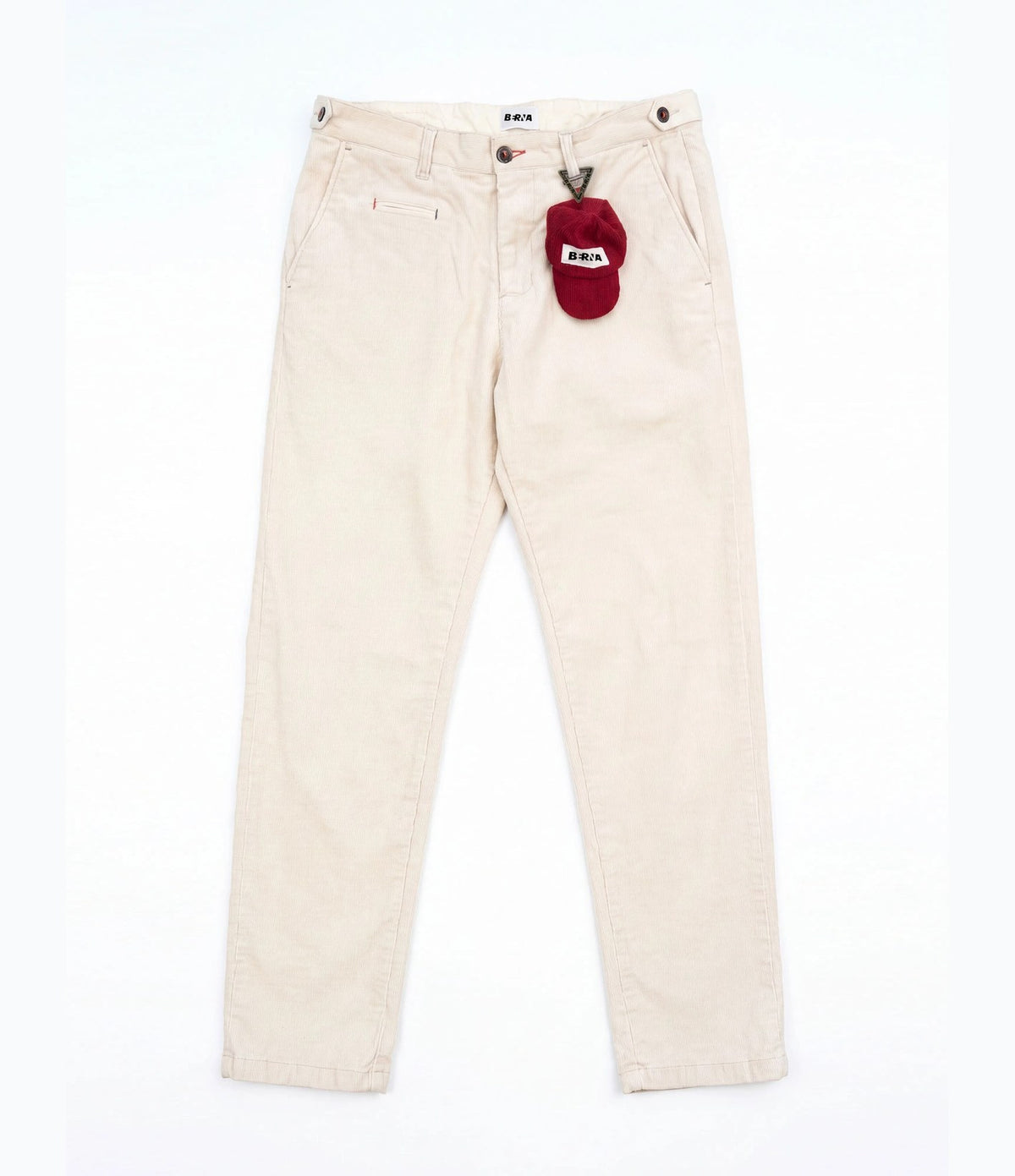 Berna Cropped Corduroy Trousers Cream
