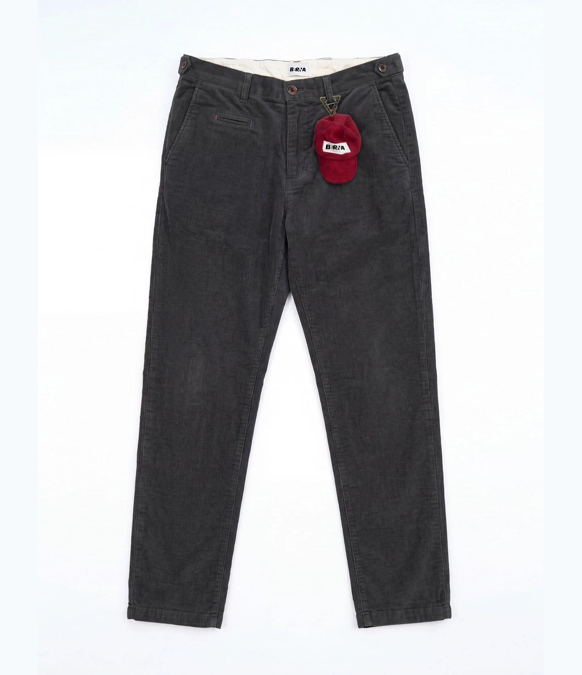 Berna Cropped Corduroy Trousers Asphalt