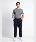Berna Japan Fit Velvet Twill Trousers Navy