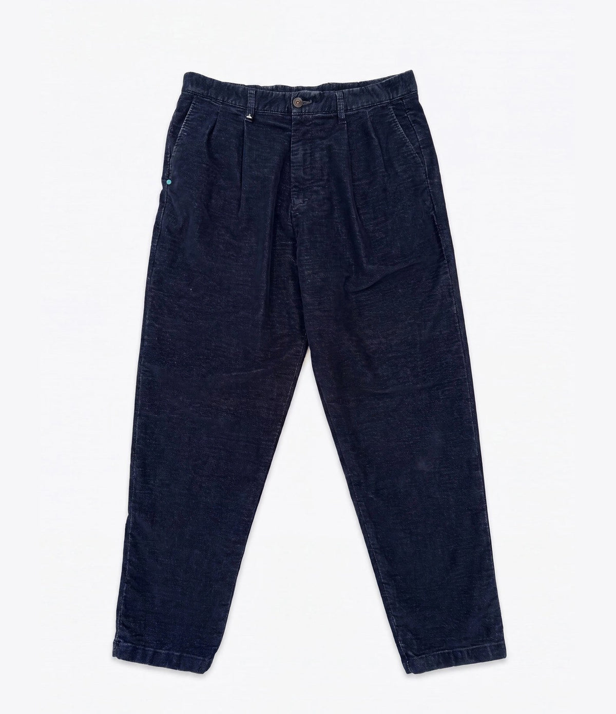 Berna Japan Fit Velvet Twill Trousers Navy