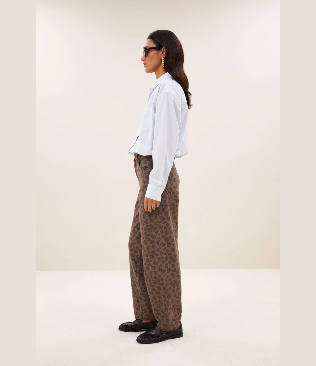 By Bar Lise Chambray Blouse Light Blue