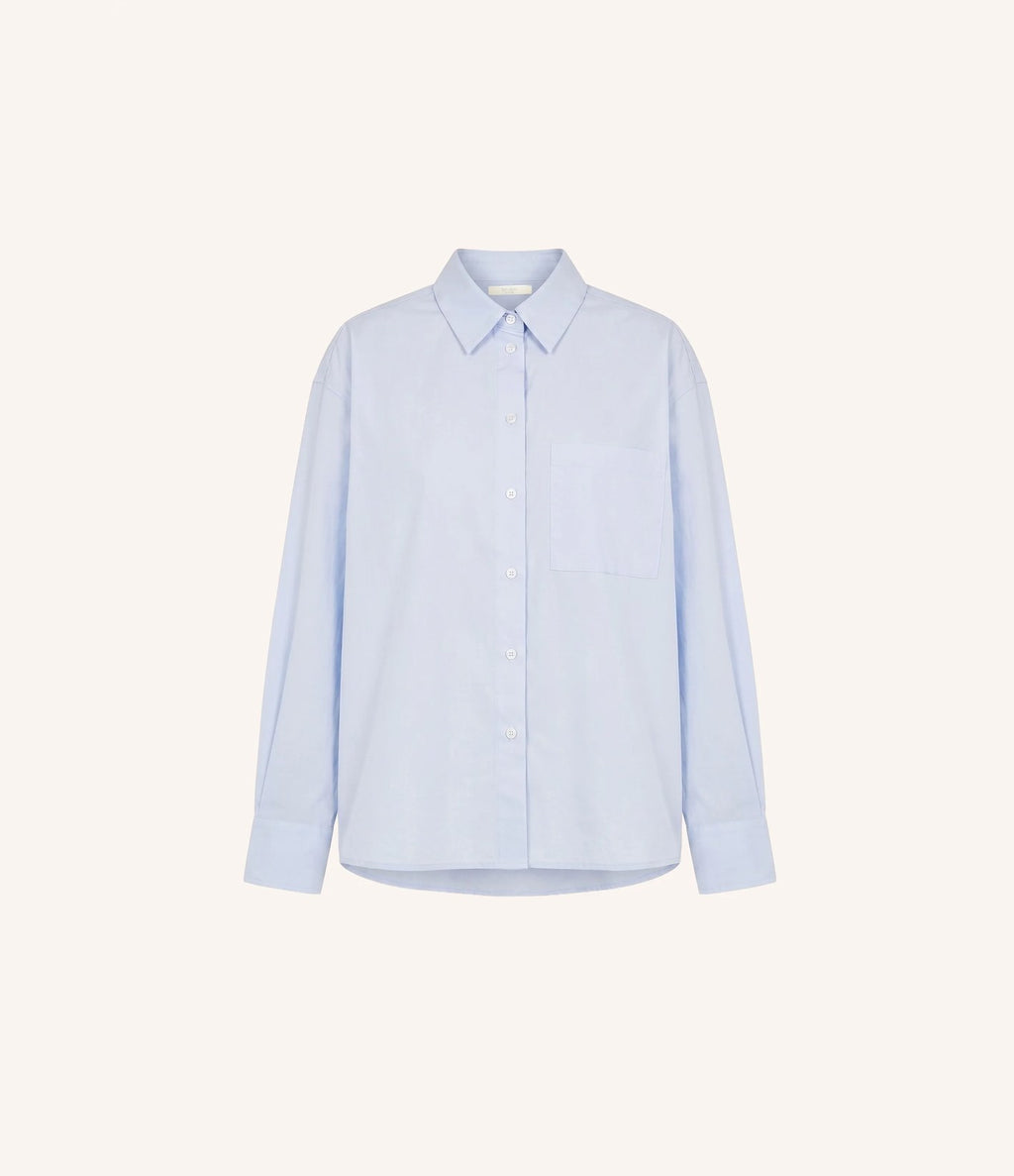 By Bar Lise Chambray Blouse Light Blue