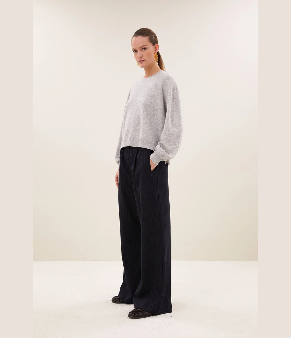 By Bar Sammie Round Neck Pullover Grey Melee