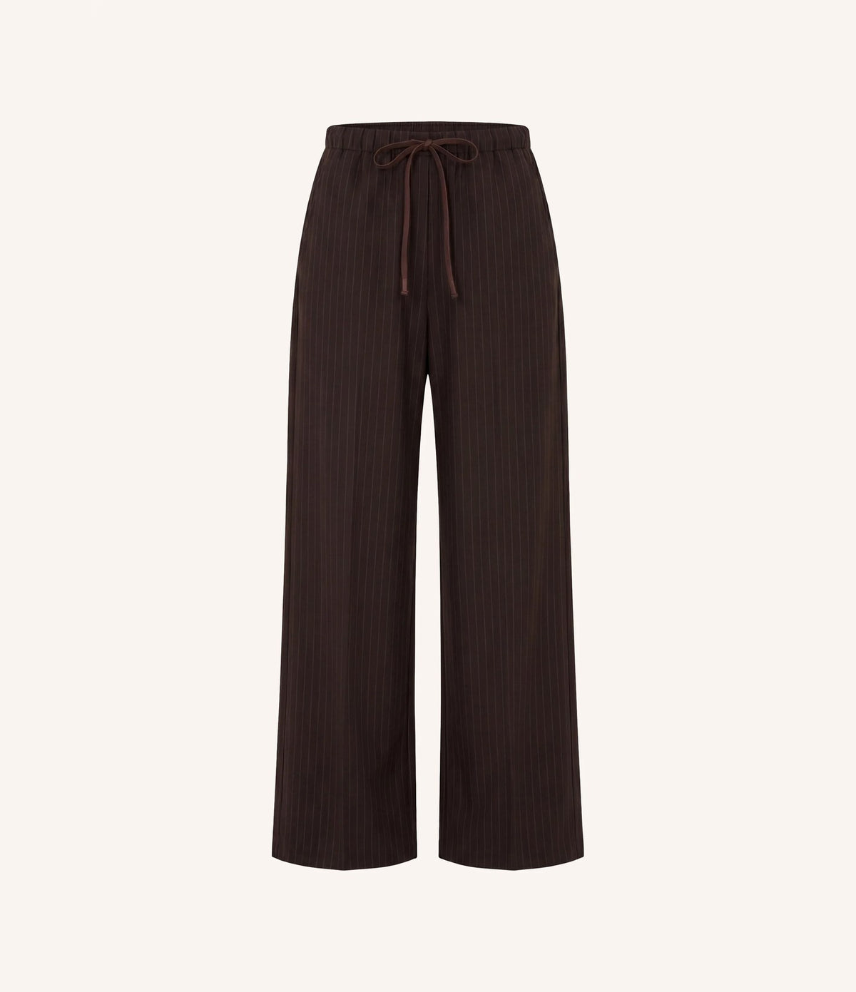 By Bar Pelle Pinstripe Pants Brown Pinstripe