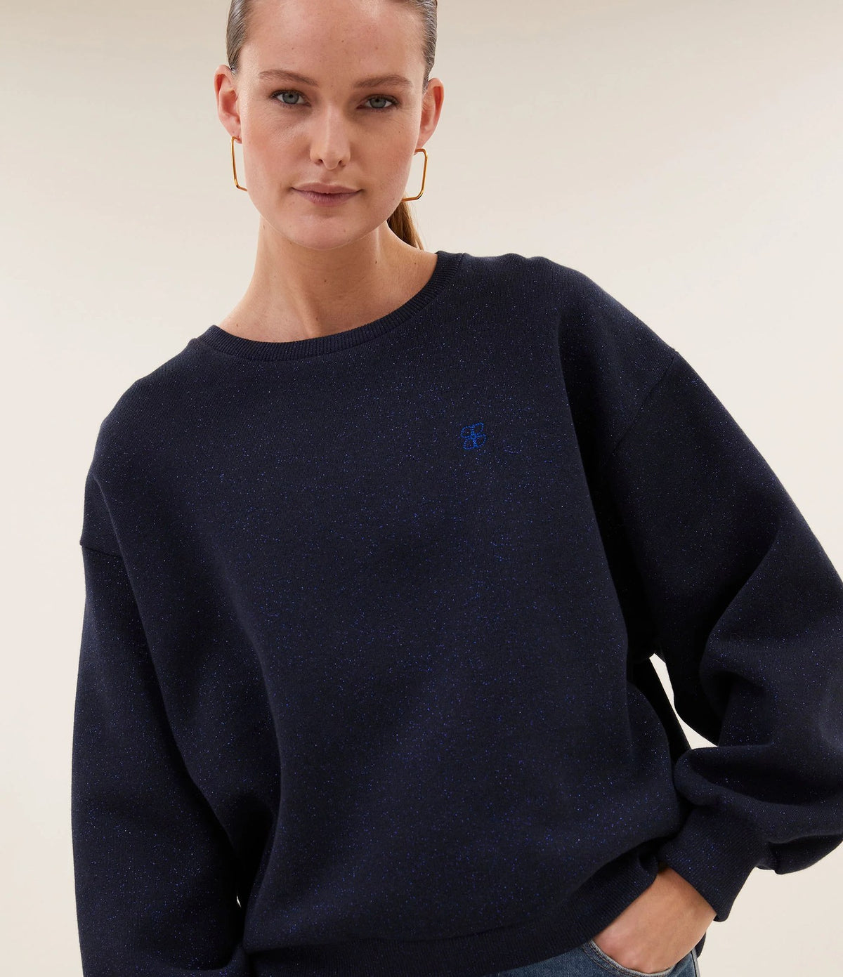 By Bar Lili Sparkle Sweater Midnight