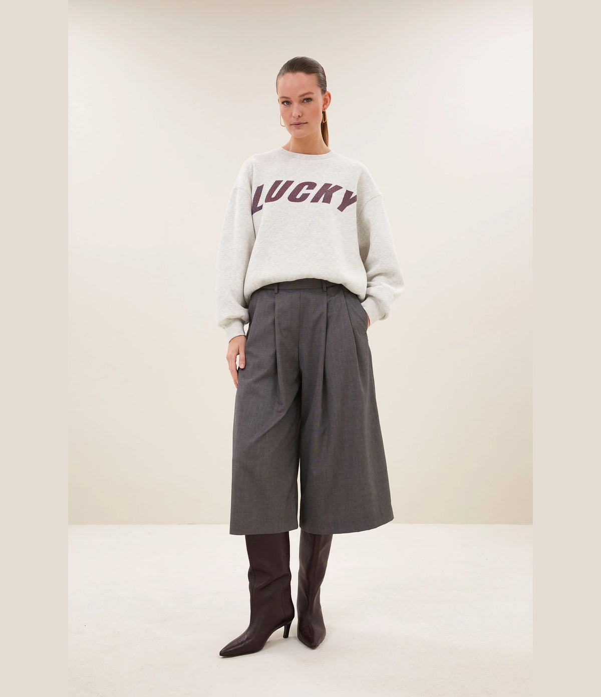 By Bar Lili Speed Sweater Light Grey Melee