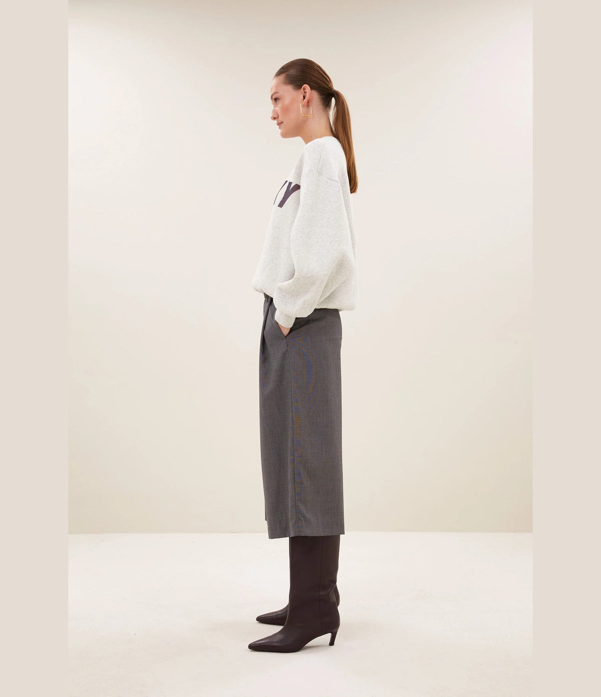 By Bar Lili Speed Sweater Light Grey Melee