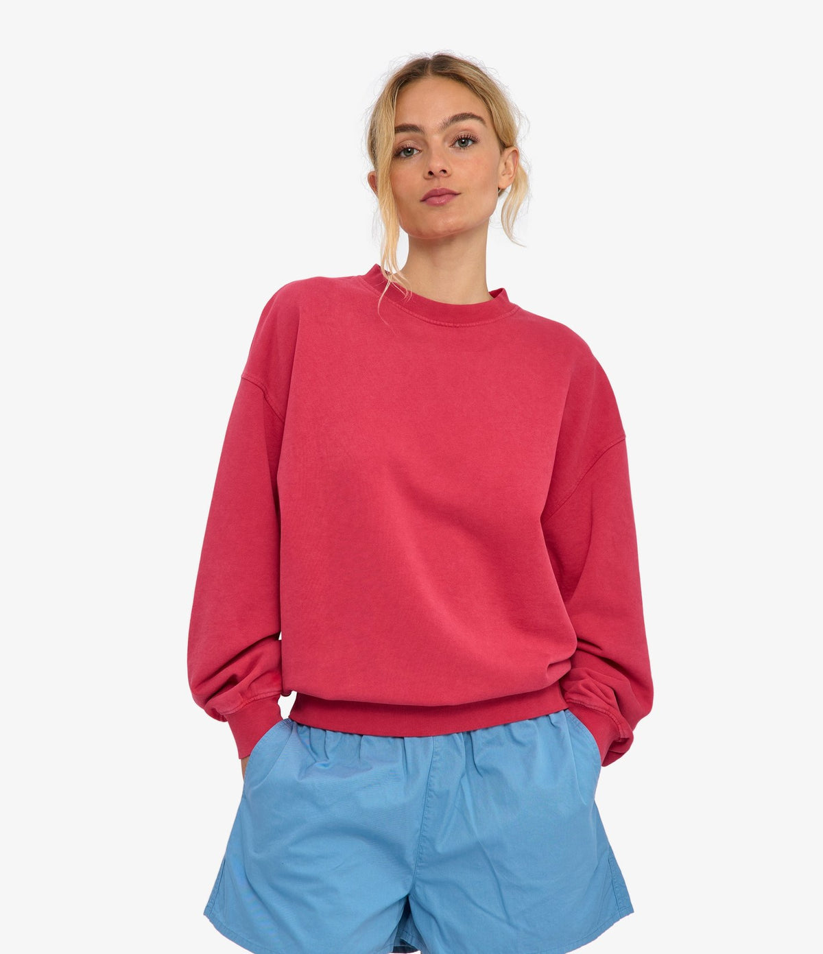 Colorful Standard Organic Oversized Crew Faded Red - vista 1