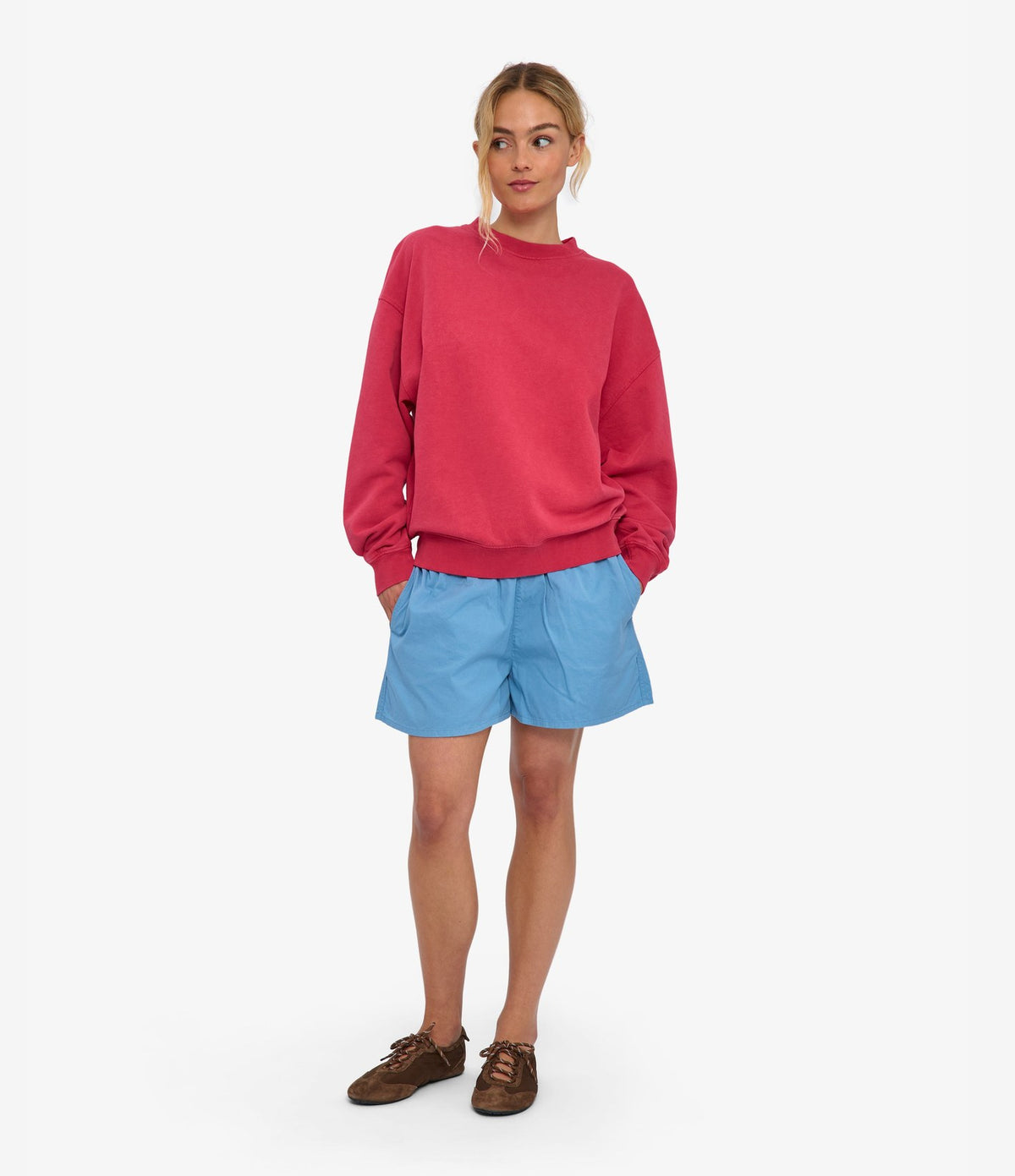 Colorful Standard Organic Oversized Crew Faded Red - vista 4