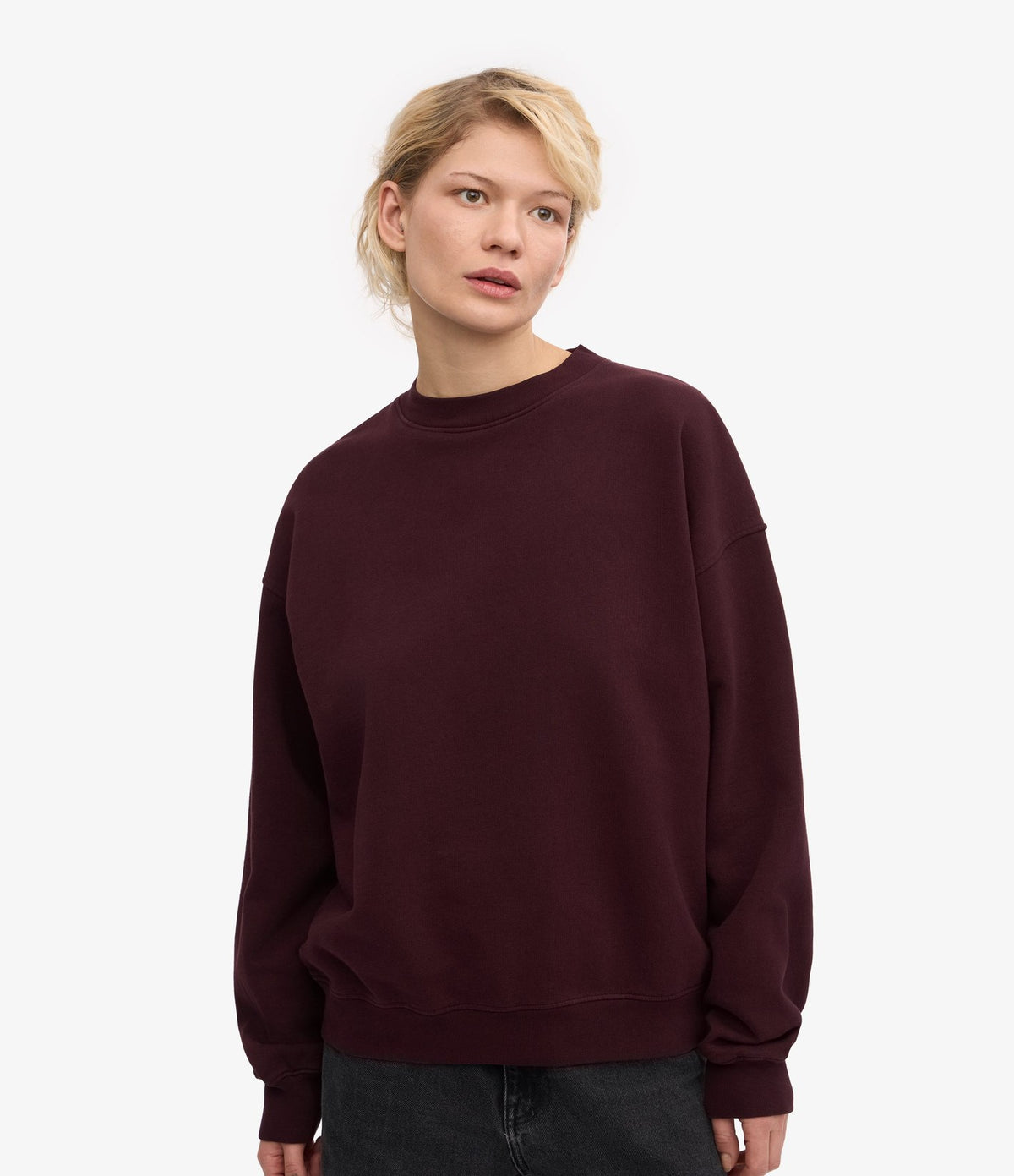 Colorful Standard Organic Oversized Crew Oxblood Red