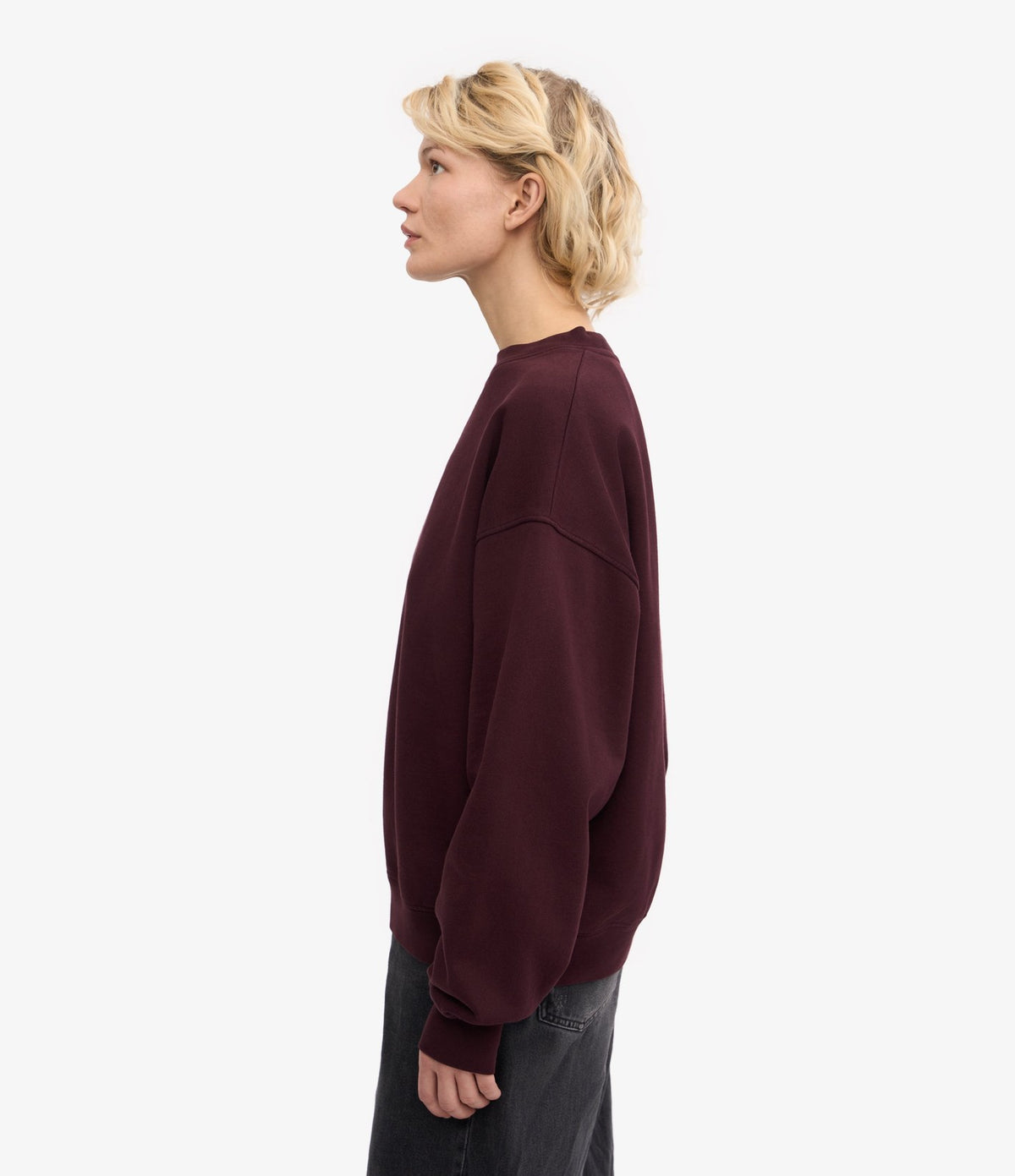 Colorful Standard Organic Oversized Crew Oxblood Red - vista 2
