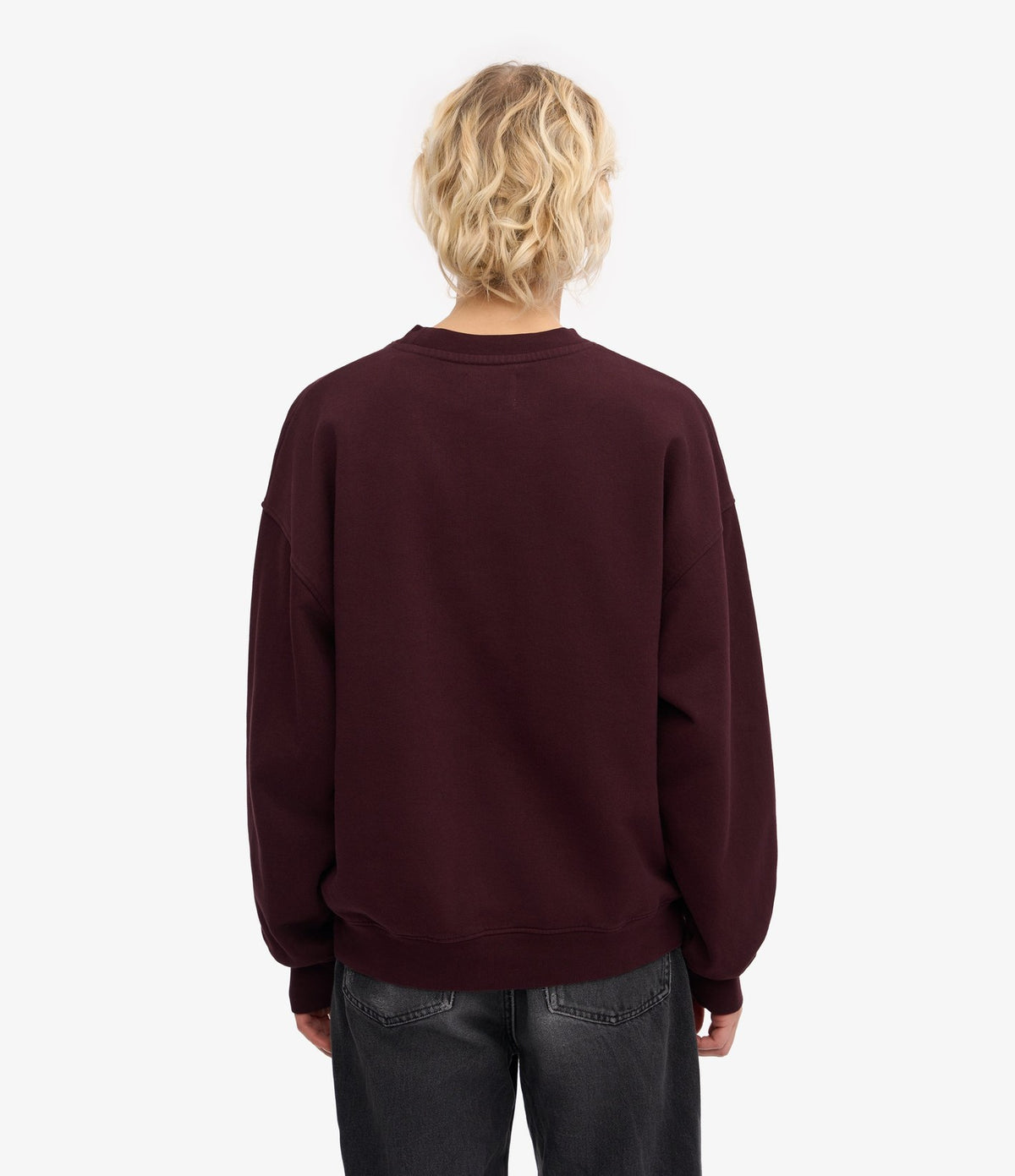 Colorful Standard Organic Oversized Crew Oxblood Red - vista 3