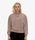 Colorful Standard Women Organic Quarter Zip Faded Khaki - vista 1