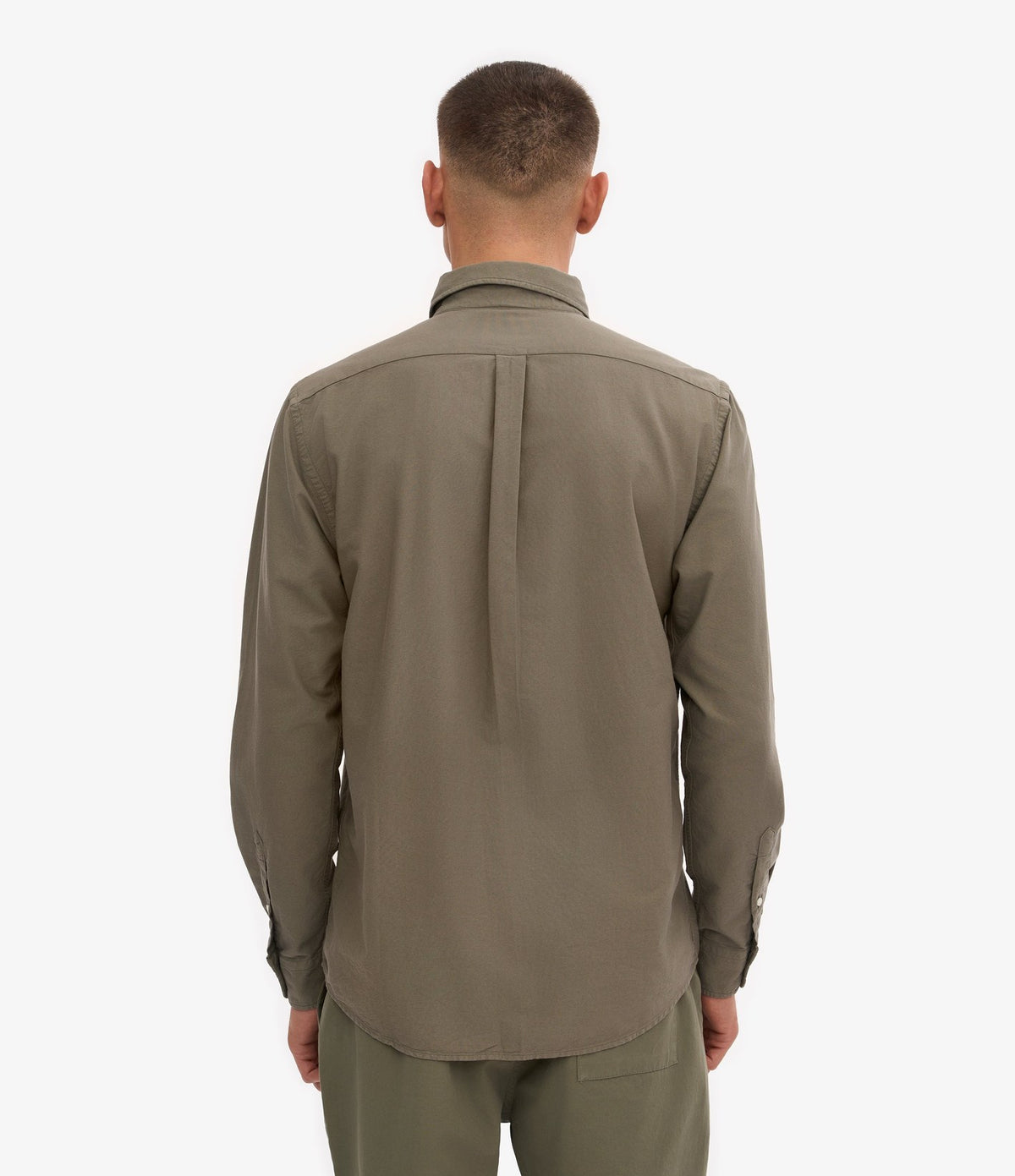 Colorful Standard Organic Button Down Shirt Dusty Olive - vista 3