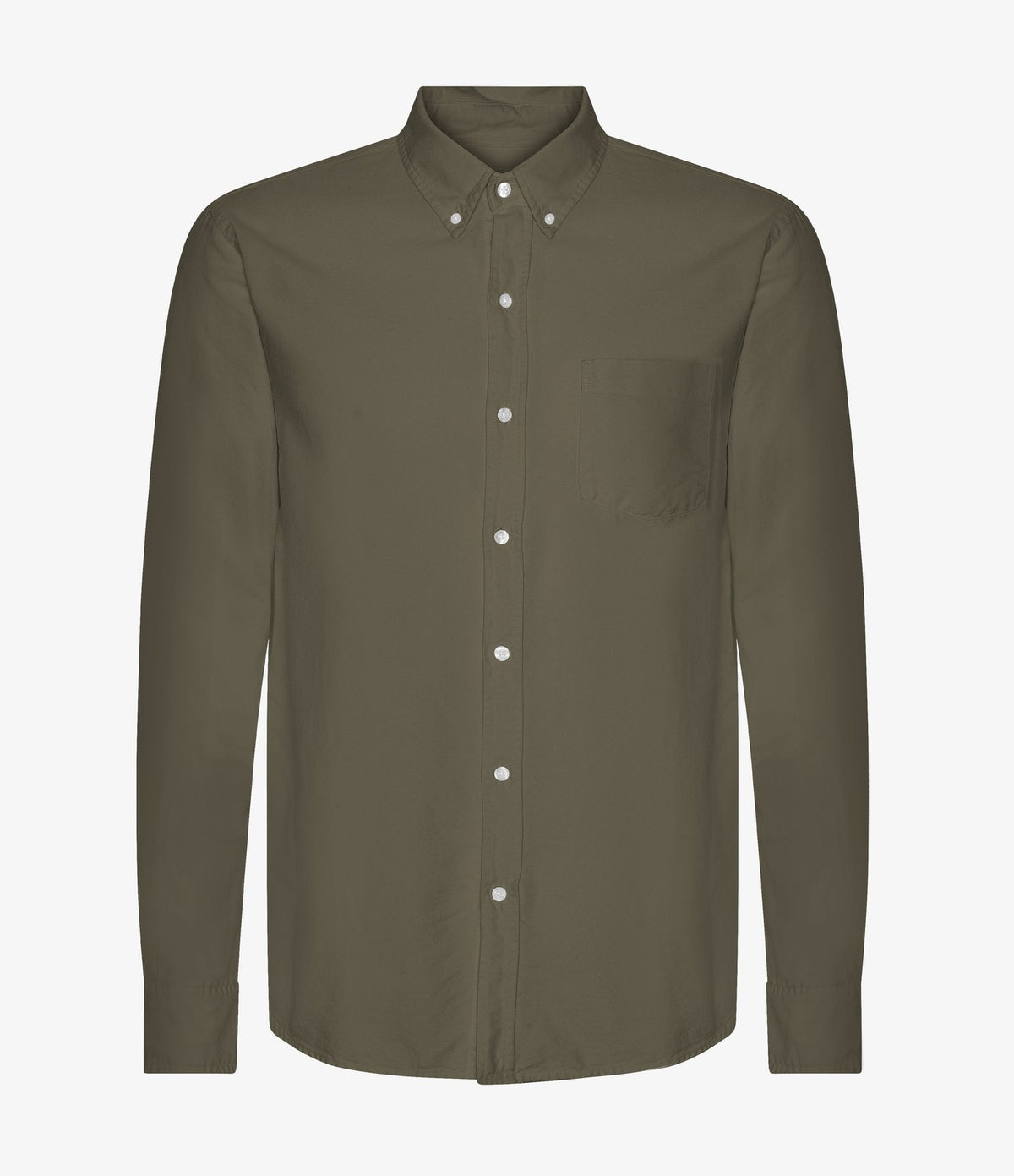 Colorful Standard Organic Button Down Shirt Dusty Olive - vista 6