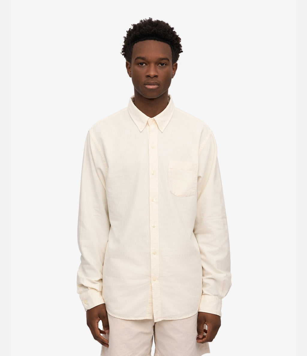 Colorful Standard Organic Button Down Shirt Ivory White
