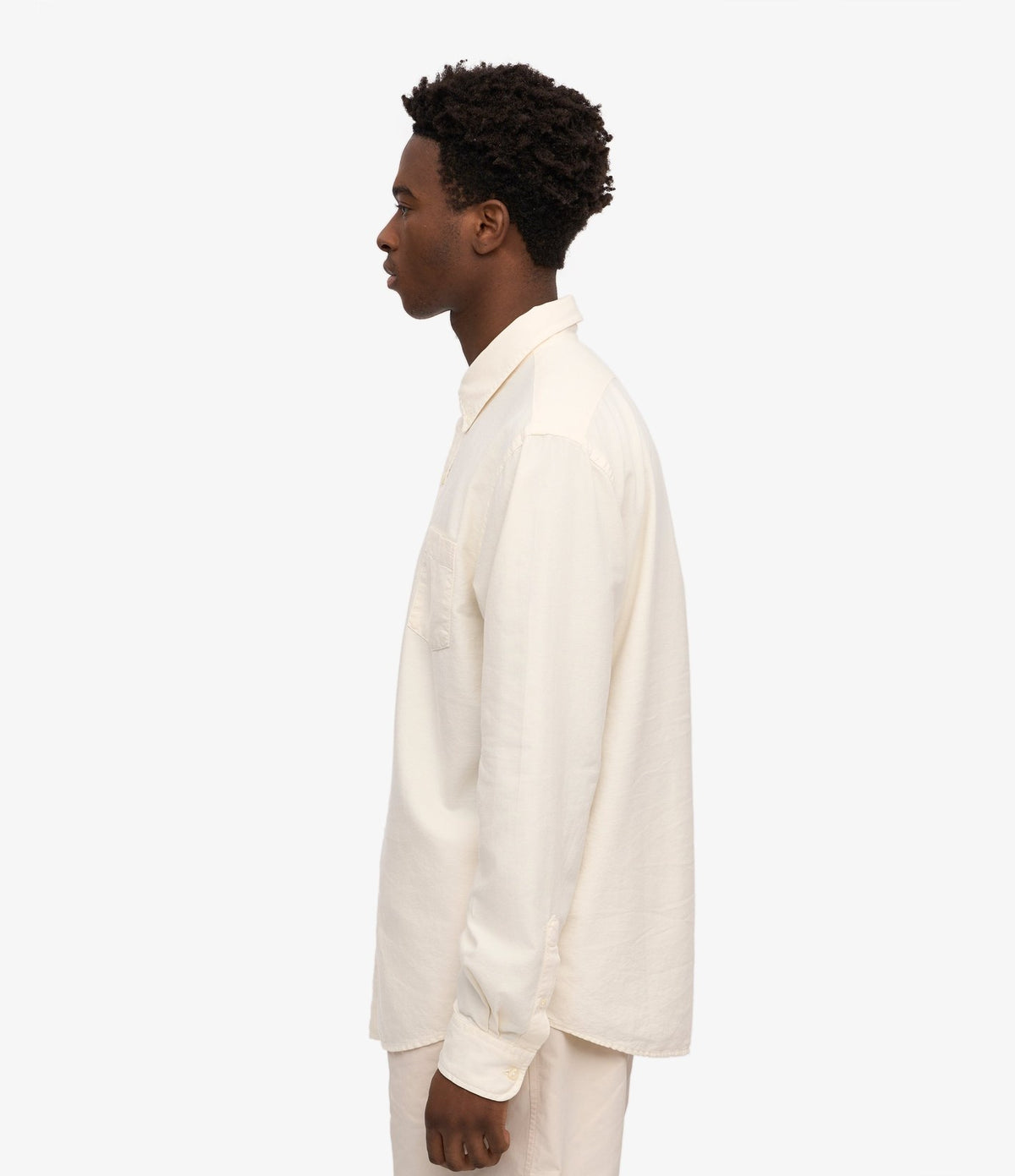 Colorful Standard Organic Button Down Shirt Ivory White - vista 2
