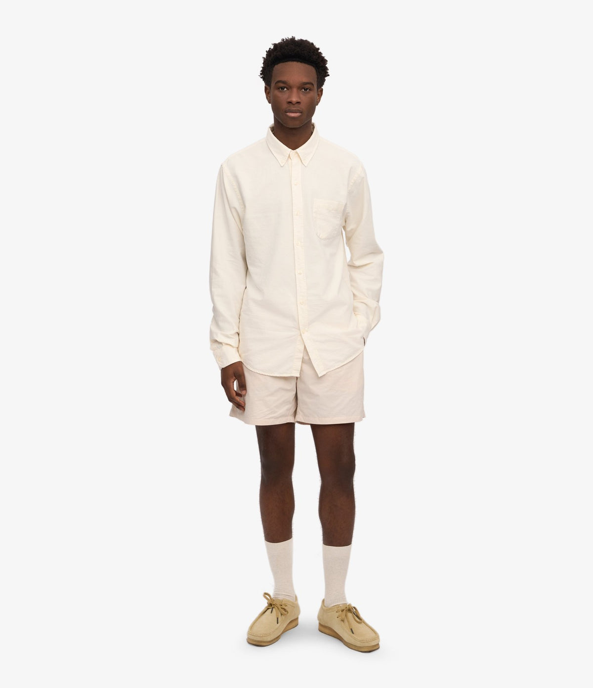 Colorful Standard Organic Button Down Shirt Ivory White - vista 4