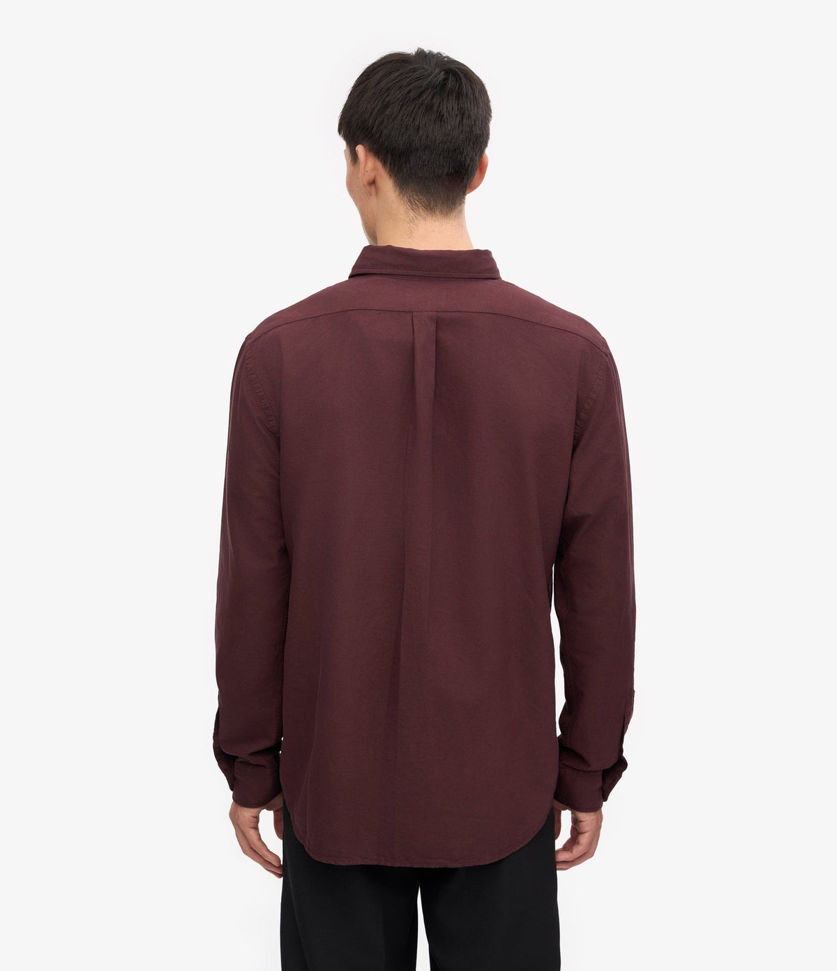 Colorful Standard Organic Button Down Shirt Oxblood Red - vista 3