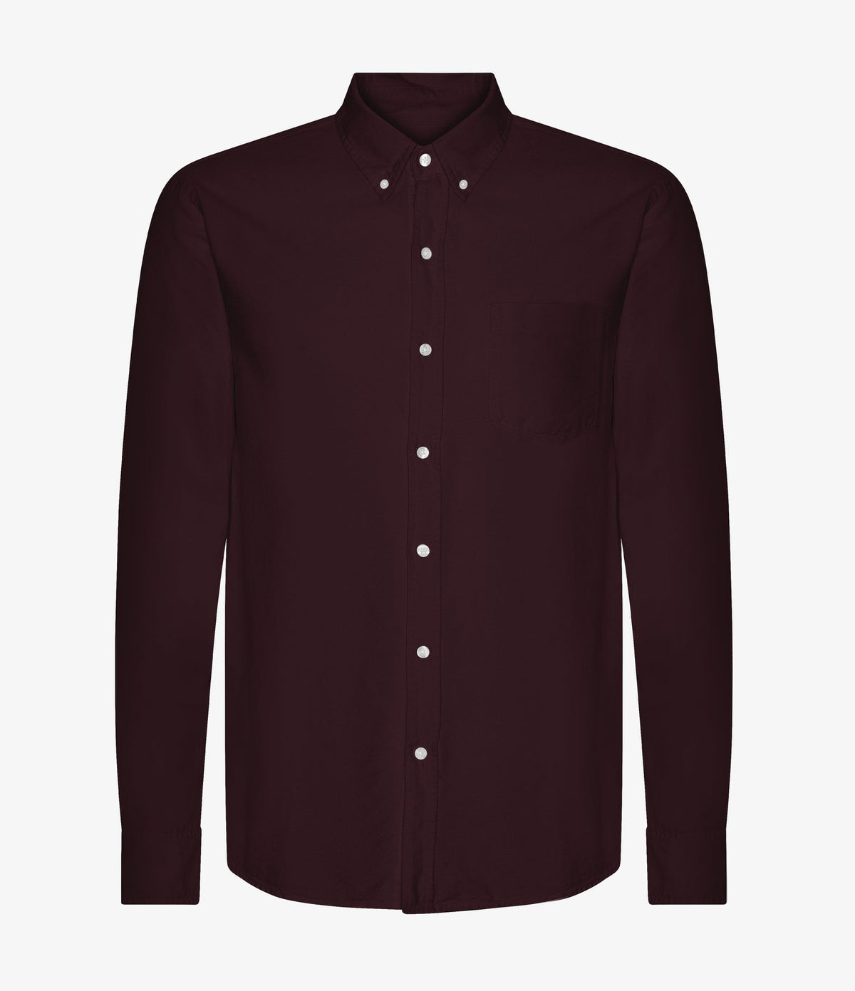 Colorful Standard Organic Button Down Shirt Oxblood Red - vista 6
