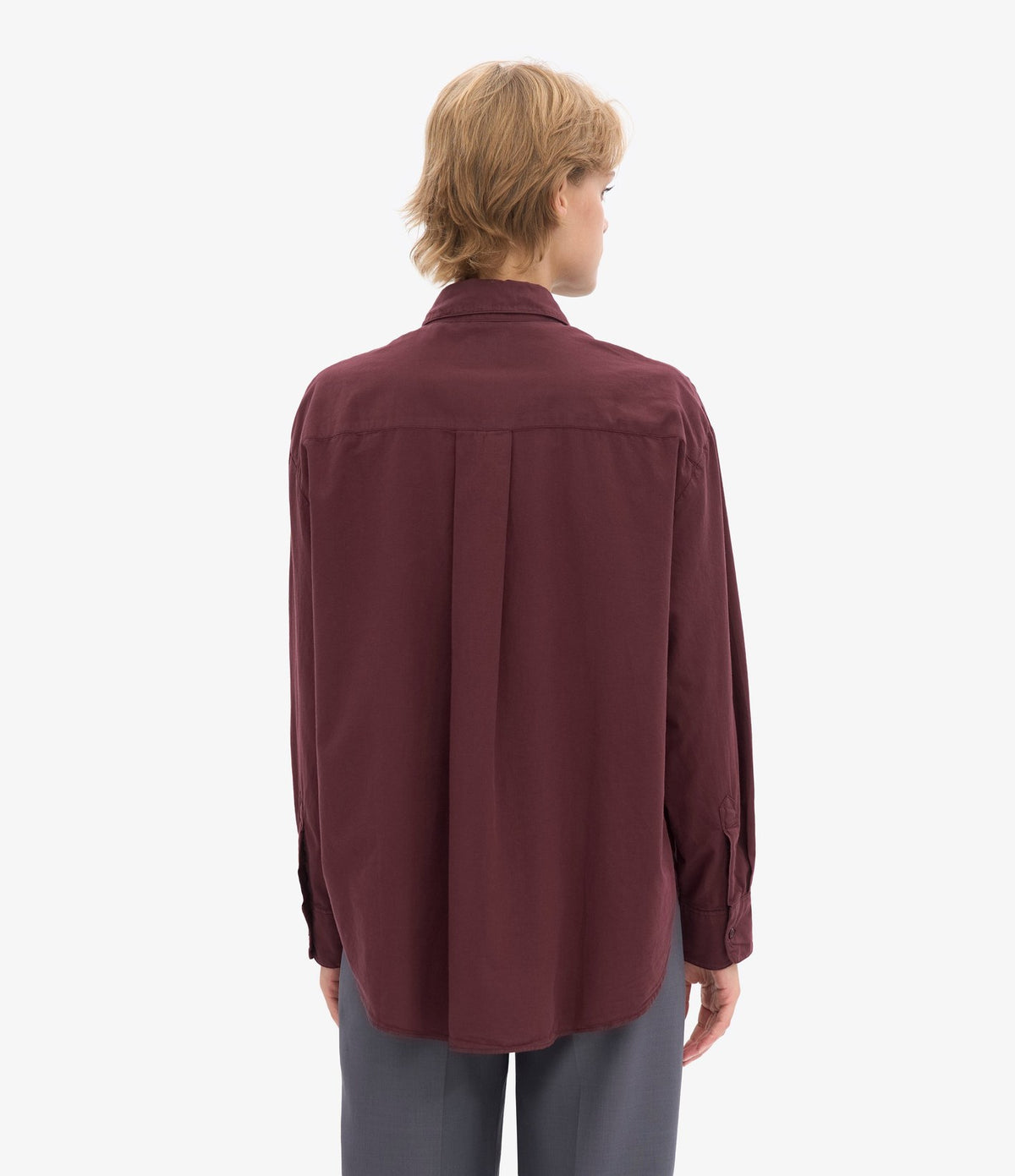 Colorful Standard Organic Oversized Shirt Oxblood Red - vista 3