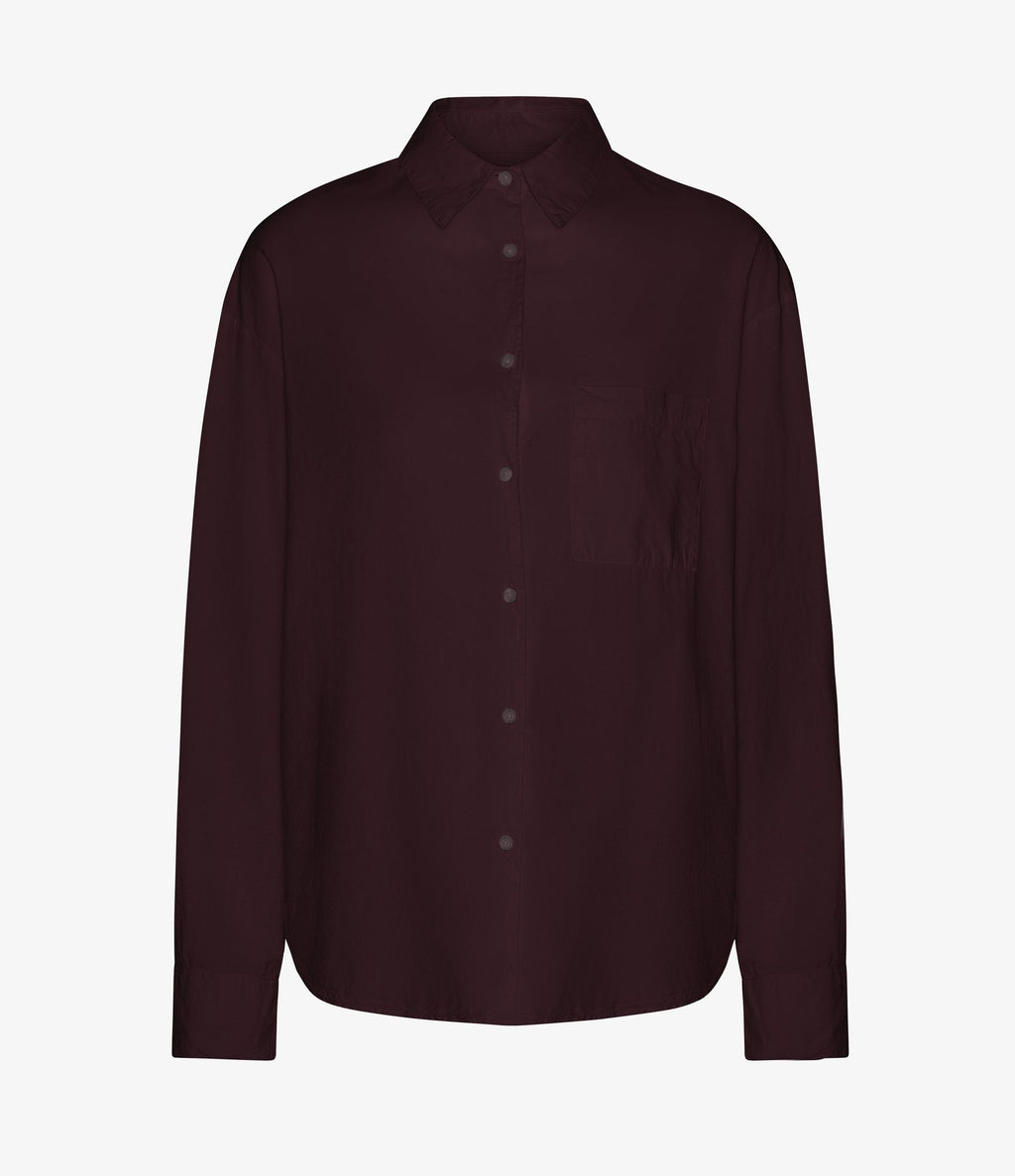 Colorful Standard Organic Oversized Shirt Oxblood Red - vista 6