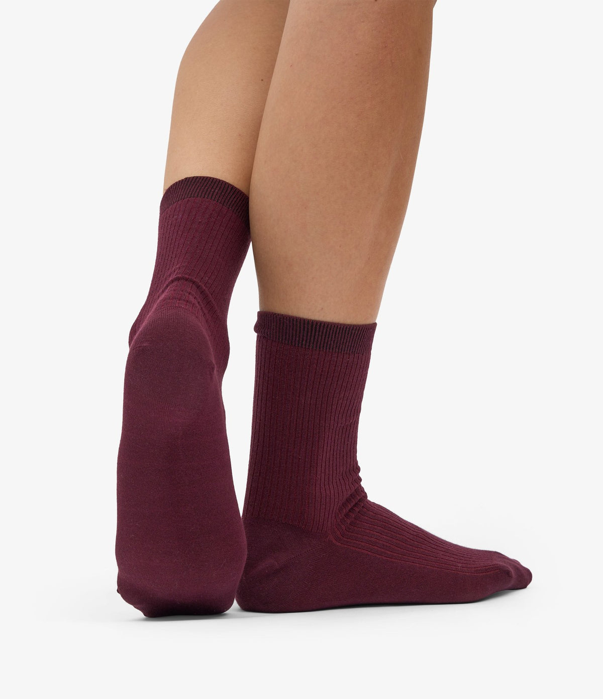 Colorful Standard Women Classic Organic Sock Oxblood Red - vista 2
