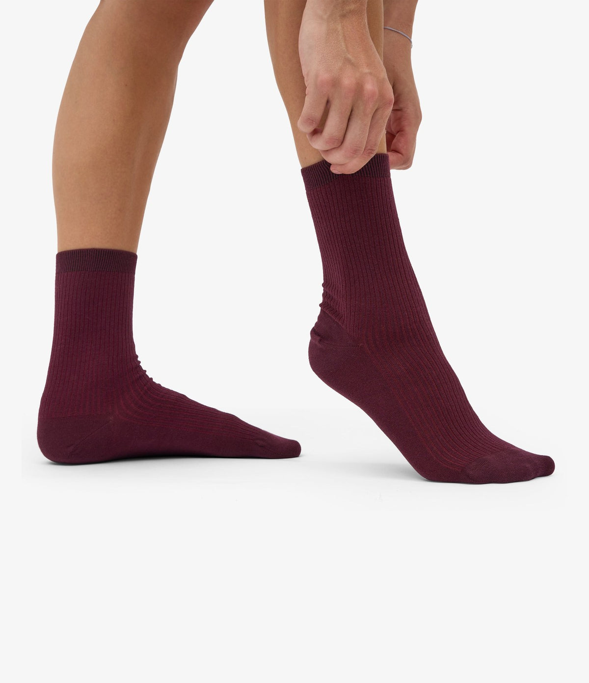 Colorful Standard Women Classic Organic Sock Oxblood Red - vista 3