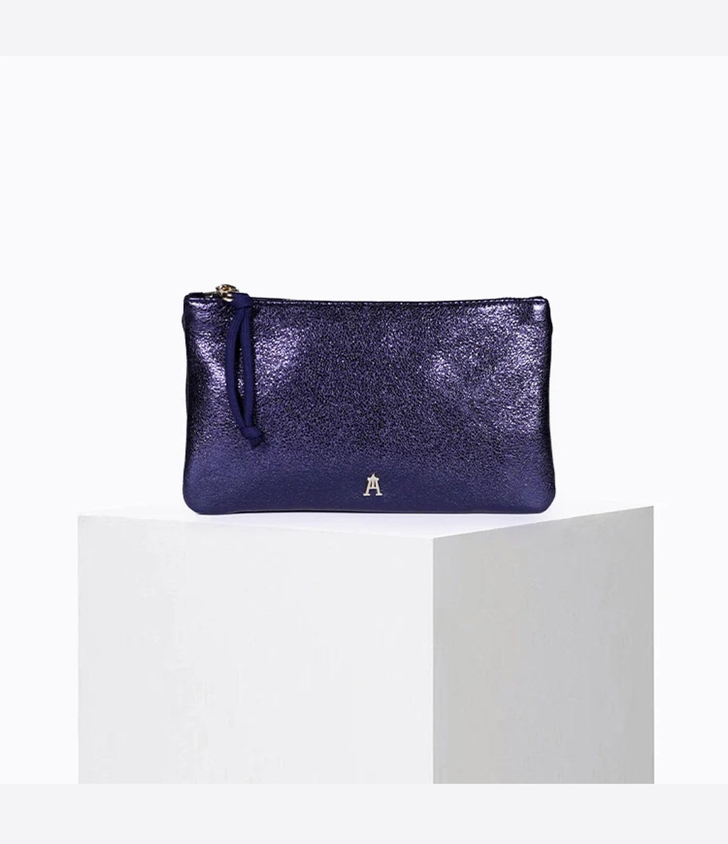 Craie Petite Pochette Metal Bleu