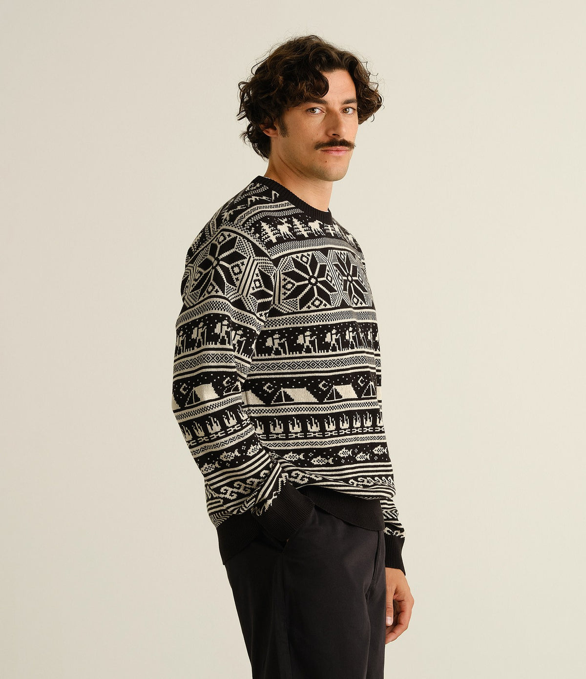 Dedicated Sweater Mora Fairisle Hike Black