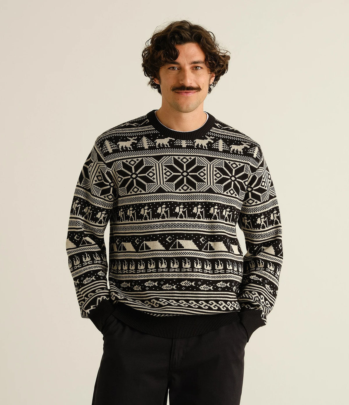 Dedicated Sweater Mora Fairisle Hike Black