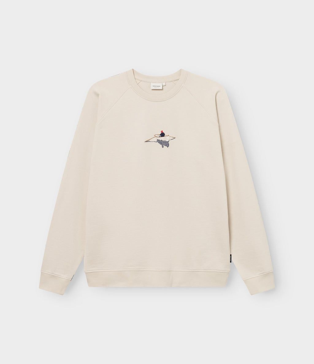 Dedicated Sweatshirt Malmoe Rowing Boat Oat White