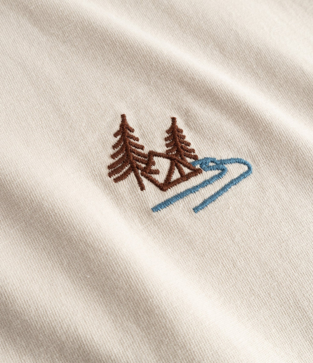 Dedicated T-shirt Stockholm Camp Creek Oat White