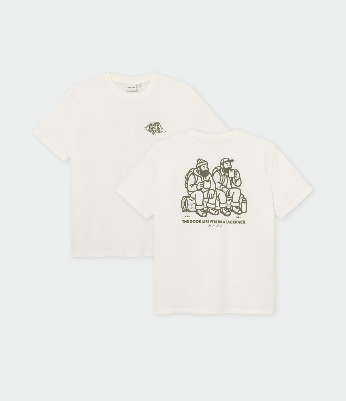 Dedicated T-shirt Stockholm Camp Crew Off-White