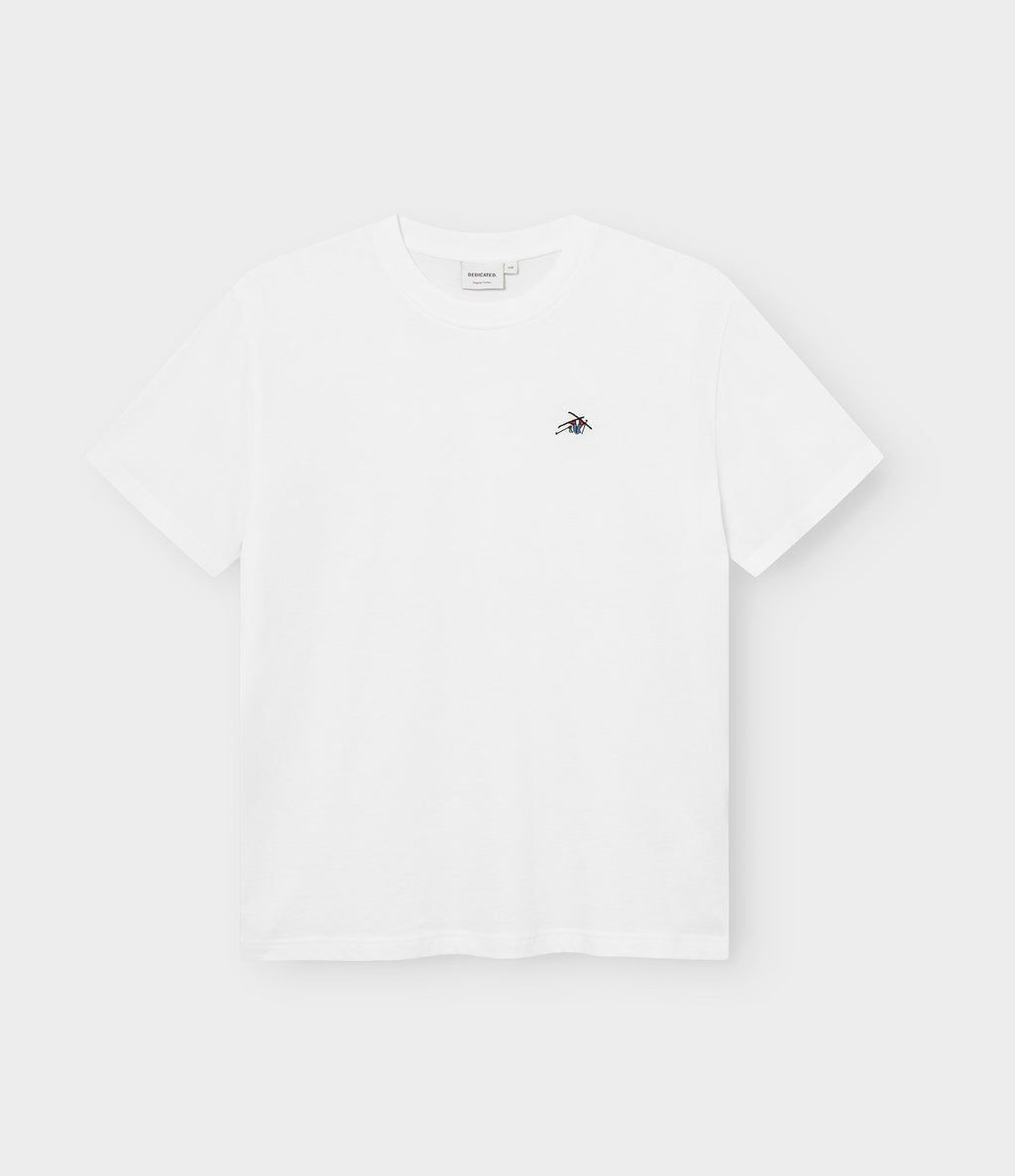 Dedicated T-shirt Stockholm Ski Crash White