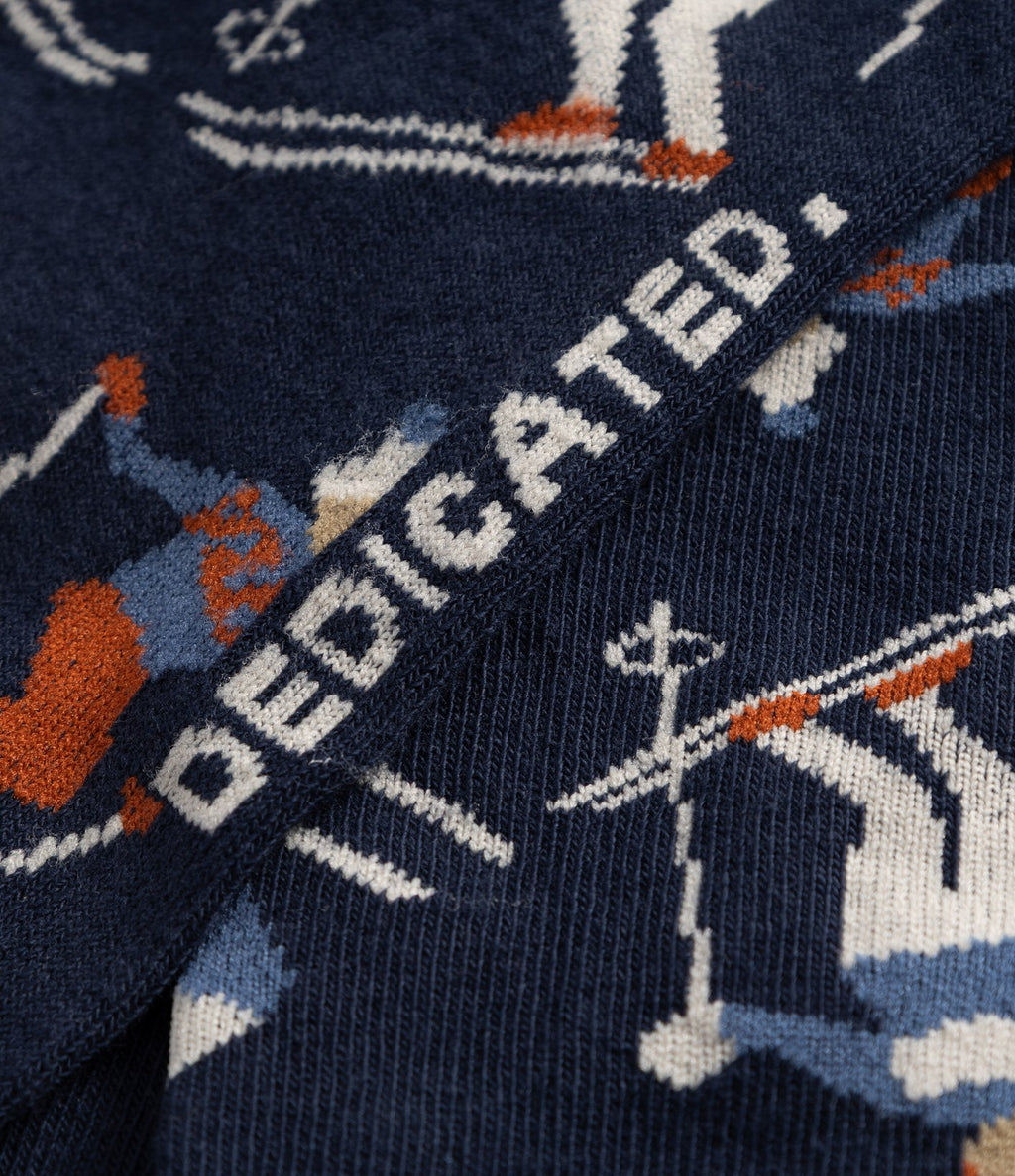 Dedicated Socks Sigtuna Ski Team Estate Blue