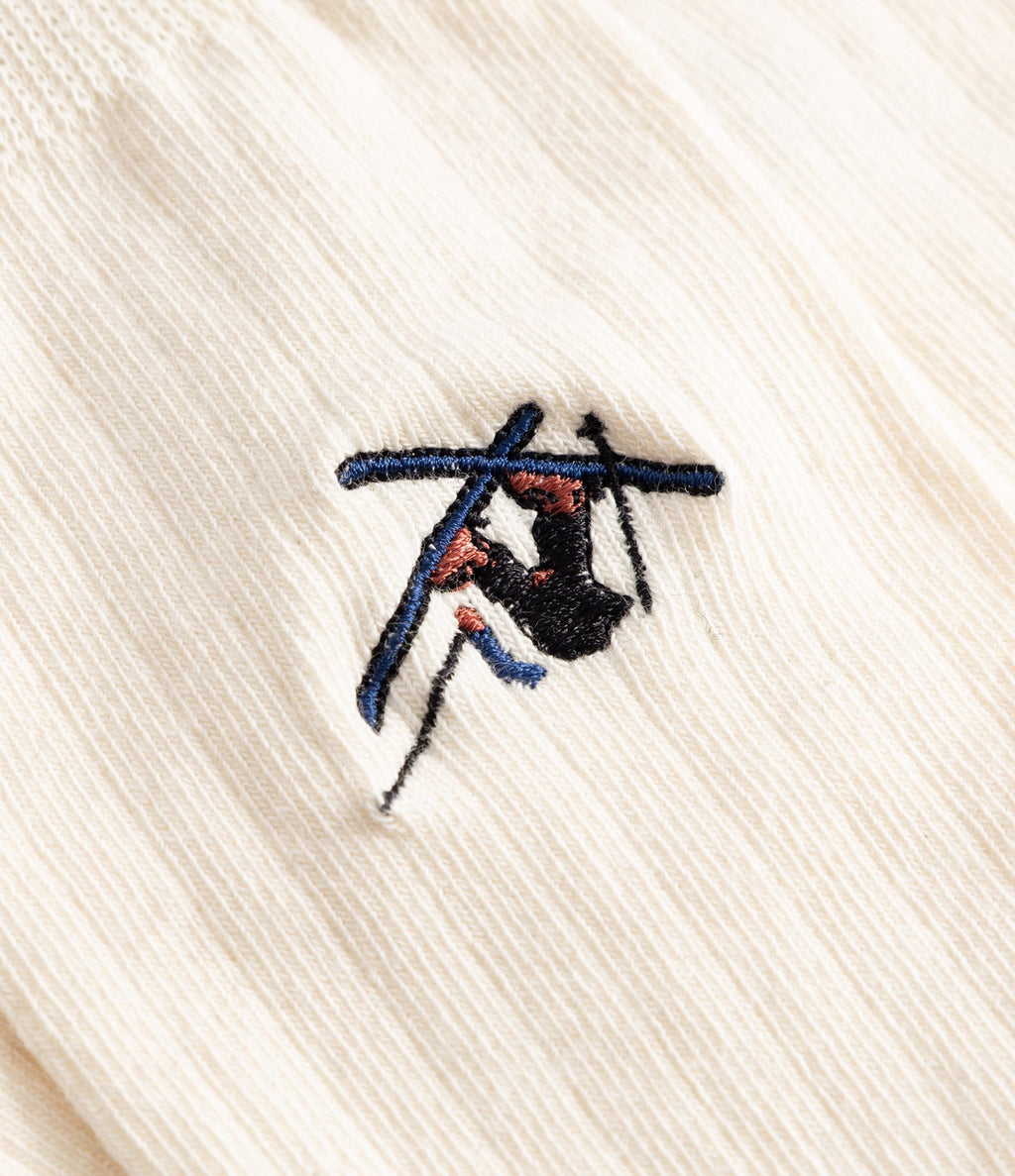 Dedicated Rib Socks Knivsta Ski Crash Off White