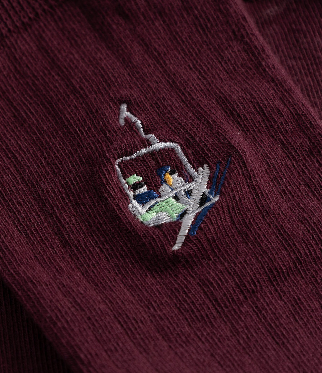 Dedicated Rib Socks Knivsta Ski Lift Fig Red